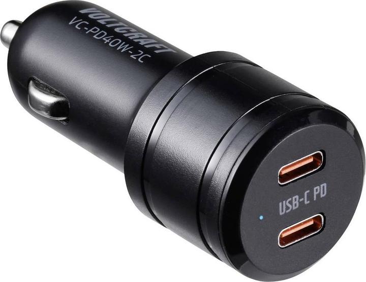 Produktbild Voltcraft VC-PD40W-2C VC-13431420 USB-Ladegerät KFZ Ausgangsstrom (max.) 3 A 2 x