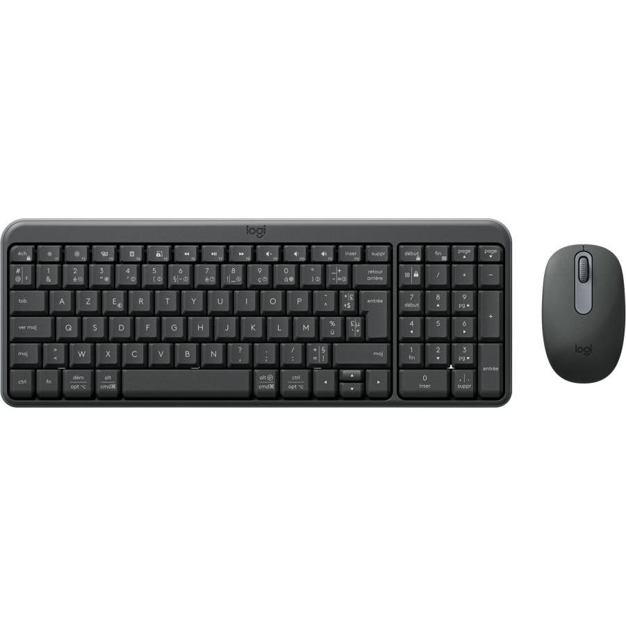 Logitech Grigio Mk250 Wireless Keyboard And Mouse Graphite (Fr) (Fr, Senza Fili), Tastiera,