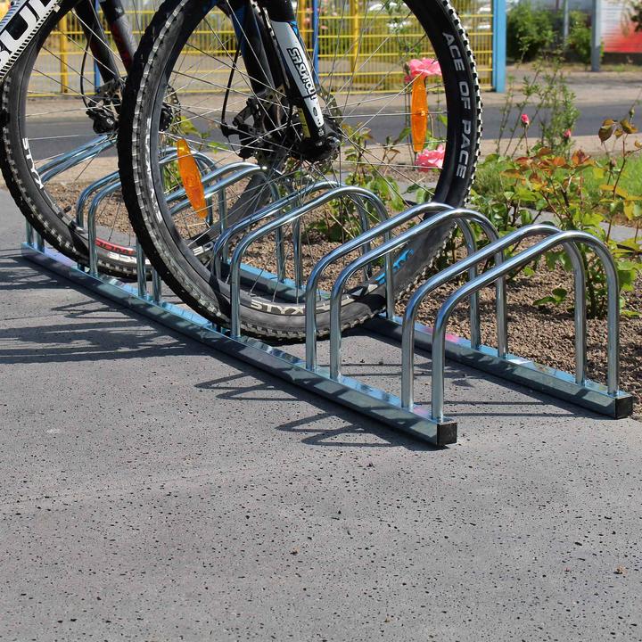 Actual product image Toboli Bicycle Stand for 6 Bikes Multiple Rack Made of Galvanised Steel for Indoor and Outdoor