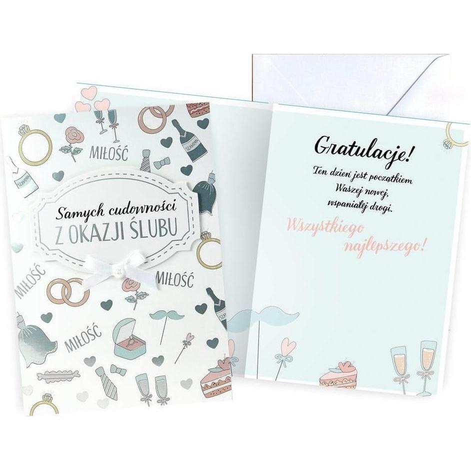 Kukartka, Biglietto di auguri + Carta da lettere, Karte B6 Hochzeit (1 pz.)