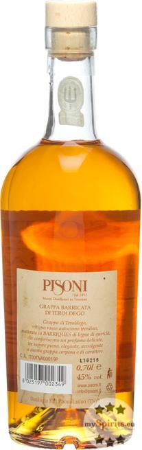 Produktbild Pisoni Grappa Barricata Teroldego