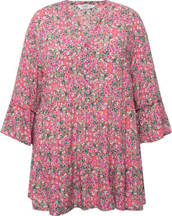 Actual product image Angel of Style All-Over Print 3/4-Sleeve Tunic Blouse with Tunic Neckline (50)