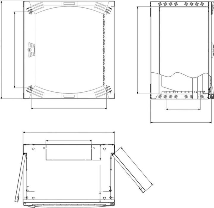 Actual product image Schneider Electric NSYOPB6U5F 19 inch wall-mounted enclosure W x H D 600 380 500 mm 6 U (10.86 RU, 19 inch rack)