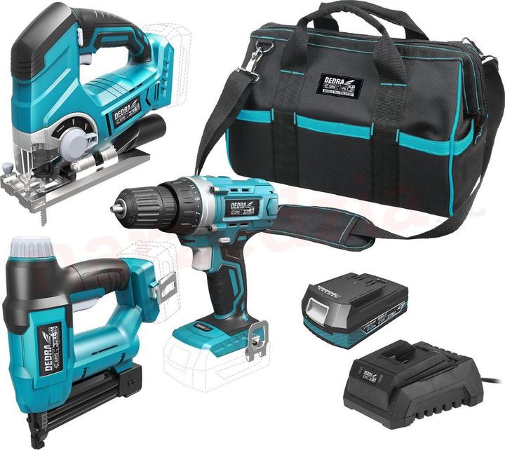 Actual product image Dedra Cordless, battery-operated tool set SAS+ALLE DED7015