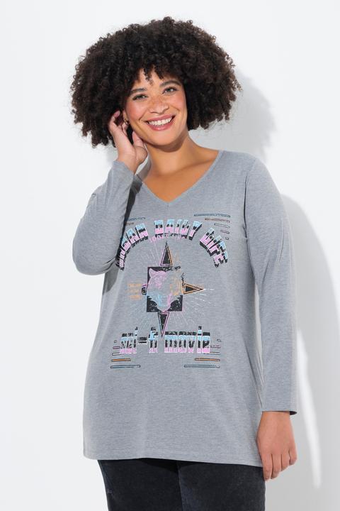 Actual product image Angel of Style T-Shirt, Straight Fit, Löwenlkopf-Motiv, Langarm (52)