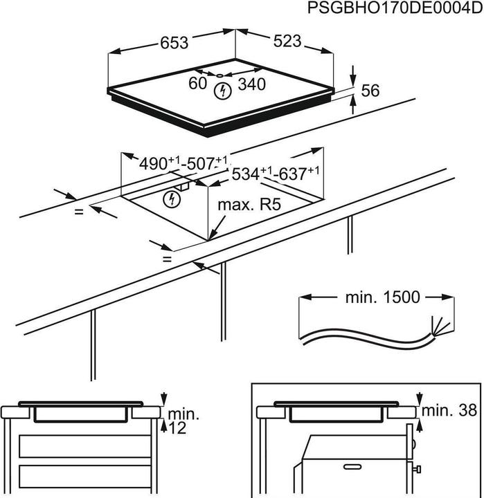 Produktbild Electrolux Gk653tsif (65.30 cm, Induktionskochfeld)