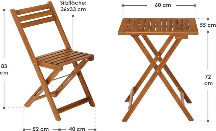 Image du produit Juskys Ensemble de sièges 3 pièces (60 cm)