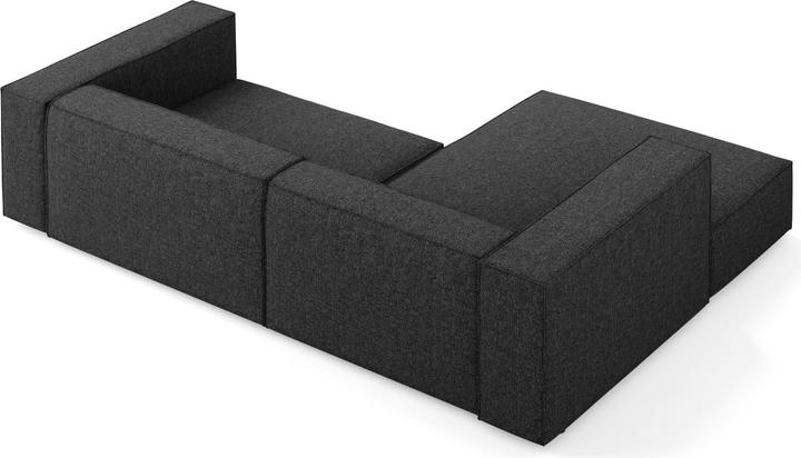 Actual product image Cosmopolitan Design Left Corner Sofa, "Arendal", 3 Seats, Black, 224x166x70 Made in Europe (Corner sofa)