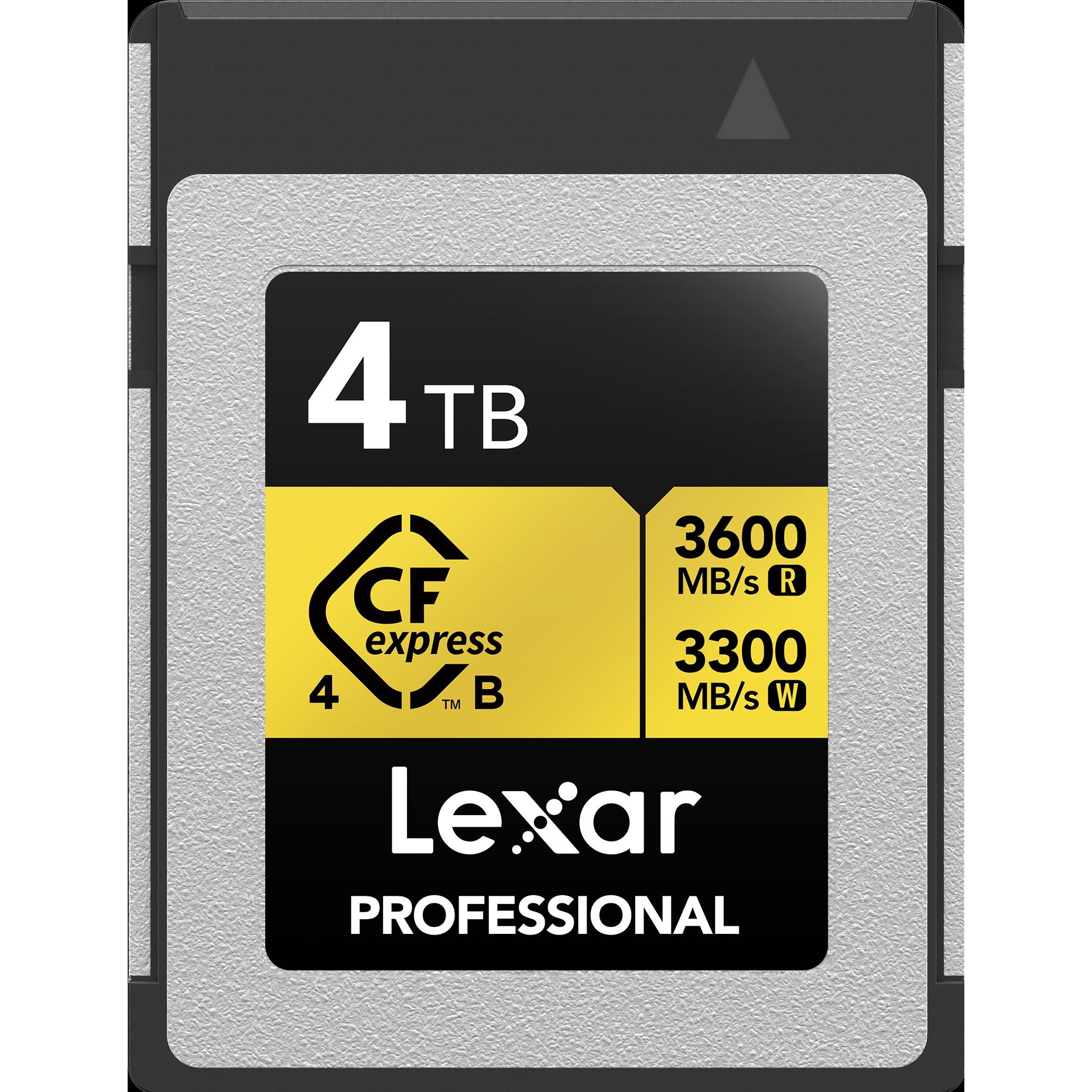 Lexar 3600MB/s CFexpress 4.0 B 4TB Gold (4000 GB, CFexpress Typ B), Speicherkarte, Gold