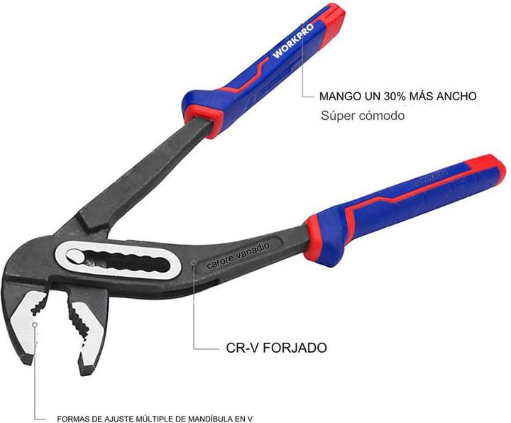 Actual product image Workpro WP231028 Water pump pliers 250 mm (250 mm)