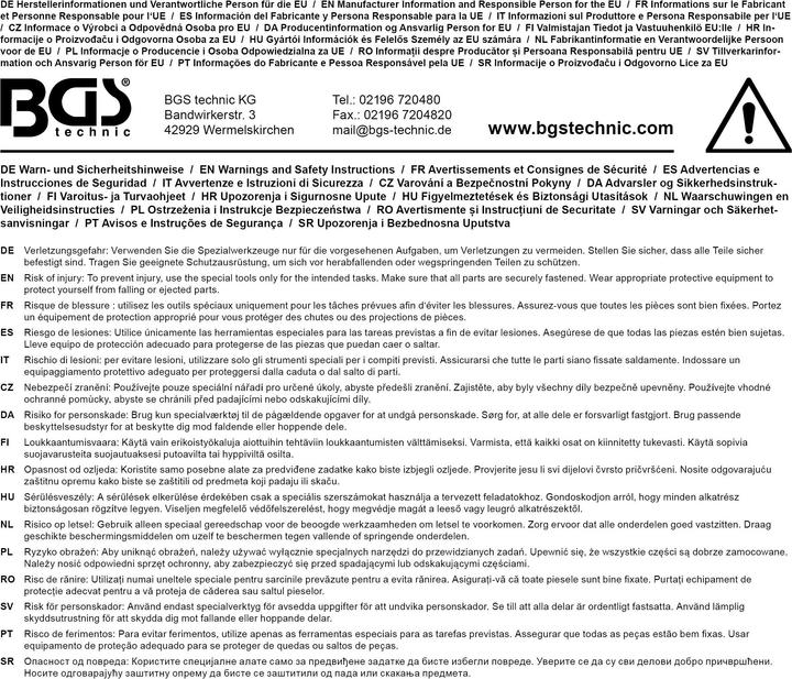 Produktbild BGS Hinterachskappen-Schlüssel