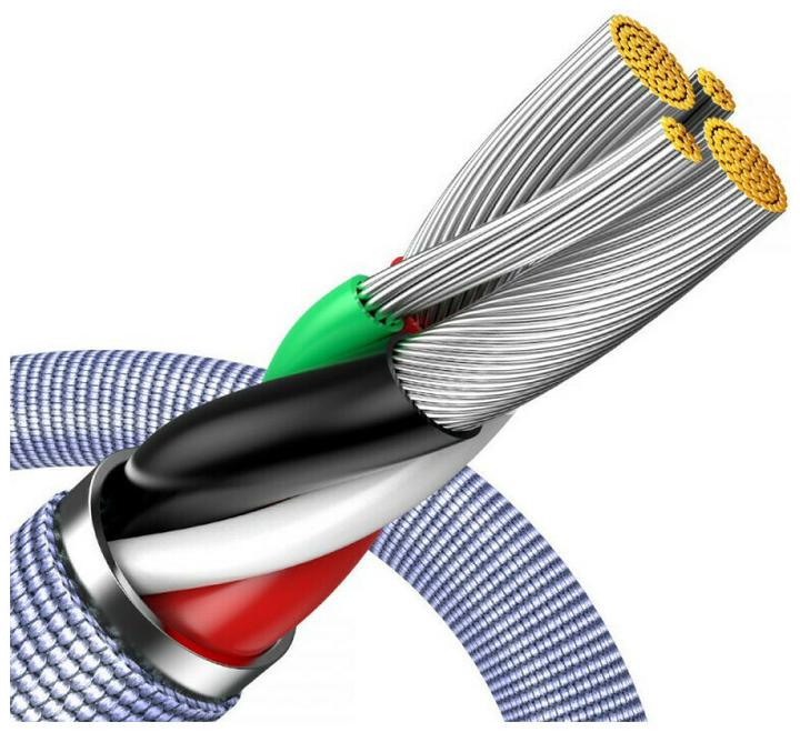 Immagine prodotto Baseus Crystal Shine Series Fast Charging Data Cable USB to iP 2.4A 2m Purple (2 m)