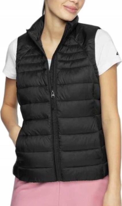 Actual product image 4F Women's Down Vest F091 Deep Black 4FSS23TDJAF091 20S (S) (S)