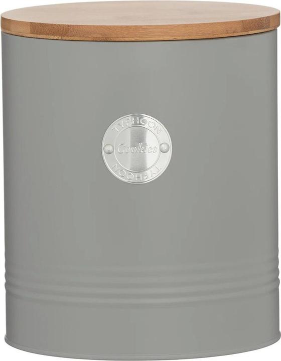 Actual product image Typhoon Living Airtight Biscuit/Cookie Storage Canister with Bamboo Lid, Grey, 3.4 Litre (3.40 l)