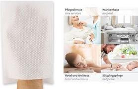 Immagine prodotto Hygostar Guanto da lavaggio monouso, guanto da lavaggio in tessuto non tessuto ideale per il settore