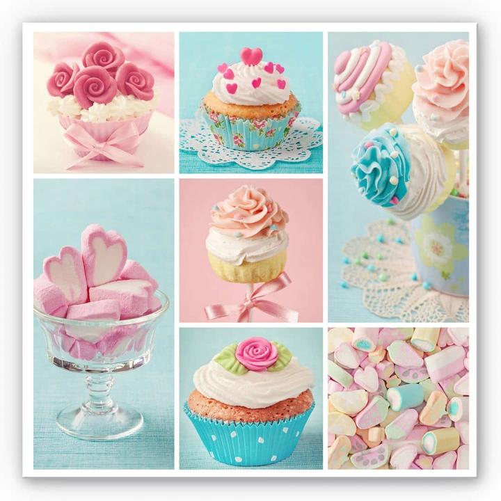 Produktbild Trenddeko Cupcake-Collage - quadratisch (30 x 30 cm)
