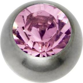 Actual product image Bijouteria 1.2mm Titanium piercing part (Swarovski Crystal, Titanium)