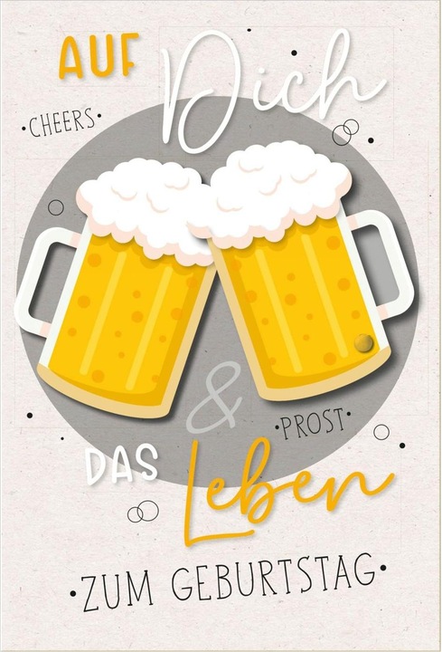 Produktbild Susy Card Geburtstagskarte Bierglas drehbar 11.5 x 17 cm (1 Stk.)