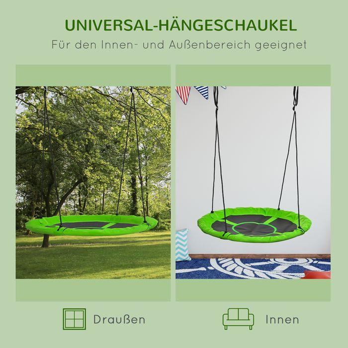 Actual product image Swisshandel24 Nest swing Ø110 cm, hanging swing up to 150 kg, adjustable children's swing, plate swing for 3-12