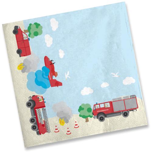Image du produit DH-Konzept Set de décoration de fête Pompiers pour 6 enfants 51 pièces