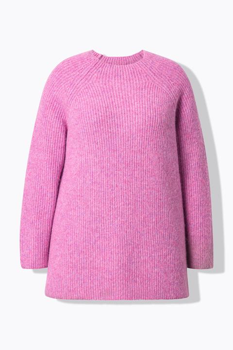 Produktbild Ulla Popken Pullover, Rippstrick, Stehkragen, Raglan-Langarm (50, 52)