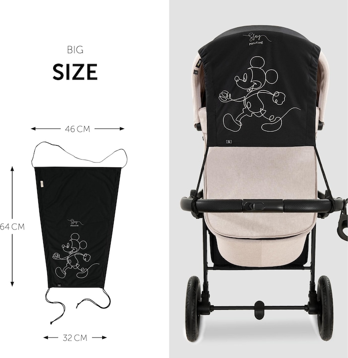 Actual product image Hauck Sunshade Mickey Mouse Black
