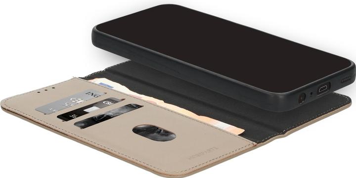 Actual product image Mobiparts Leather 2 in 1 Wallet Case Apple iPhone 16 Taupe (Apple iPhone 16)