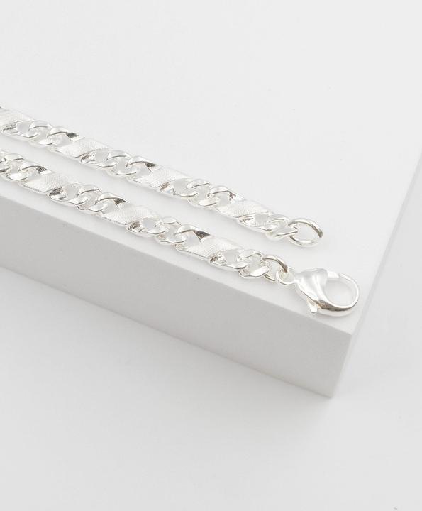 Immagine prodotto Muau Bracciale 8 pezzi Collana in argento 925, 5,6 mm, 19 cm (19 cm, Argento 925)