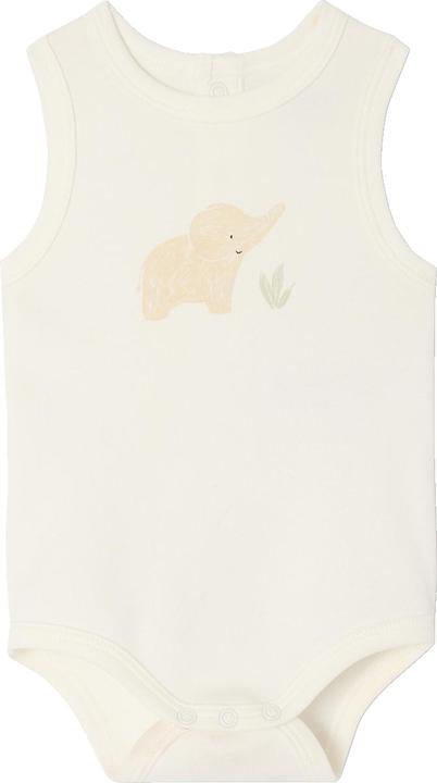 Actual product image Vertbaudet Bio-Kollektion: 5er-Pack ärmellose Baby Bodys mit Tiermotiven (74)