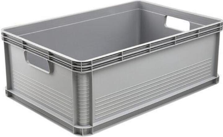 Actual product image keeeper Storage box ""robert"", 45 litres, nordic-grey load capacity: 30 kg, food-safe, acid- and (40 x 60 x 22 cm, 45 l)