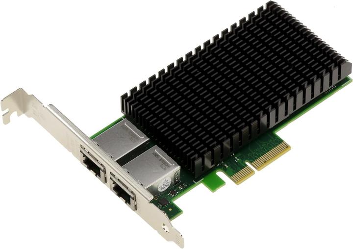 Produktbild Kalea-informatique PCIe x4 netwerkcontrollerkaart met 2 poorten 10 Gigabit Ethernet RJ45 met Intel X550 10G chipset (PCI-E x4)