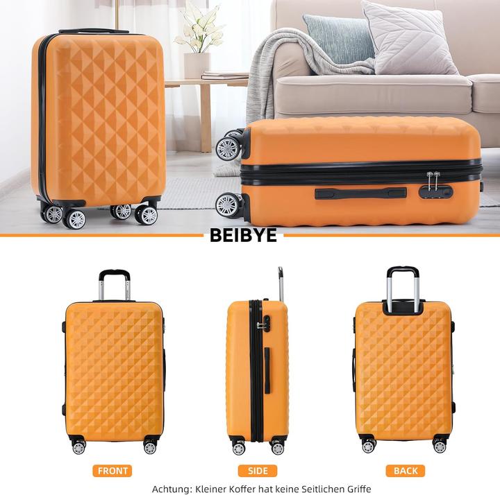 Actual product image Beibye Mittelgrosser Hartschalenkoffer mit Zahlenschloss und Zwillingsrollen (75 l)