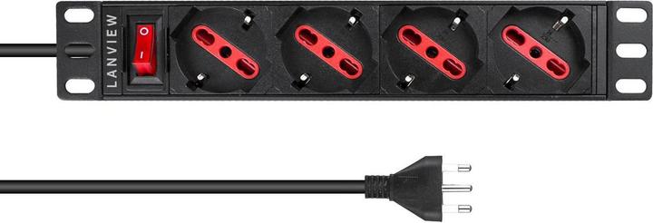 Lanview 1U 10 inch 4 port Type F/J