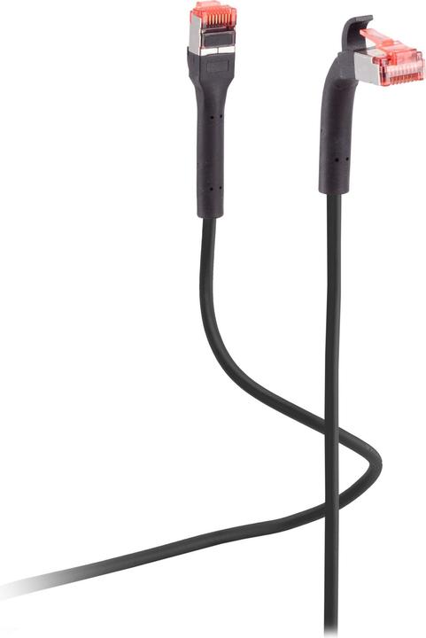 Actual product image S-Conn Flexline patch cable U/FTP Cat. 6A with bendable plug black 10.0m (U/FTP, CAT6a, 10 m)