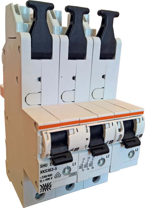 Produktbild ABN SHU-Schalter+Adapter 3pol. XKS350-5 50A Char. E