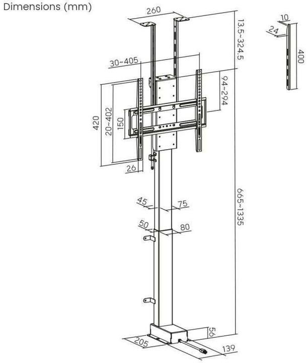 Produktbild myWall TV-Lift HP (60 kg, 32" - 48")