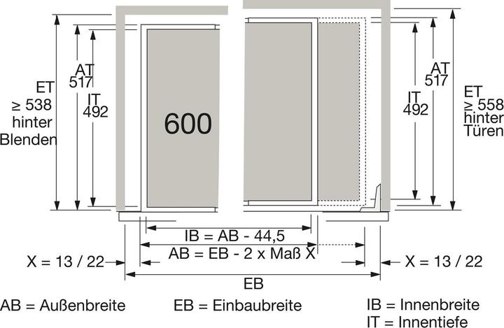 Actual product image Hettich Continuously width adjustable hanging file frames for cabinet walls (1 pcs.)
