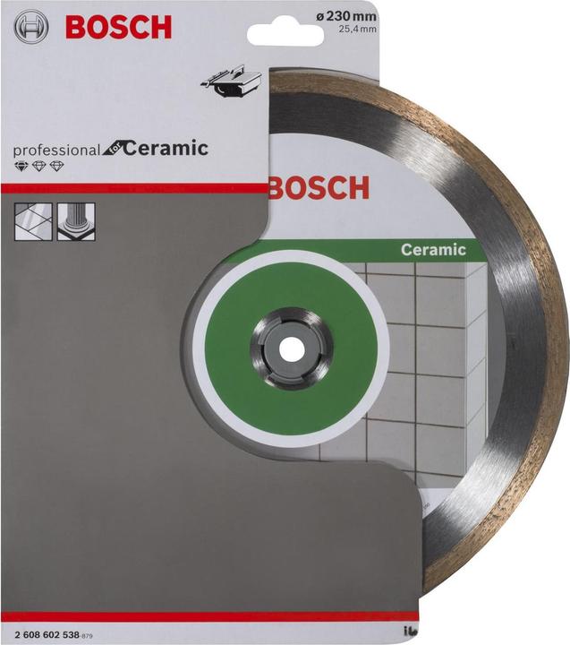 Produktbild Bosch Professional Zubehör Diamanttrennscheibe Standard for Ceramic, 230 x 25,40 x 1,6 x 7 mm