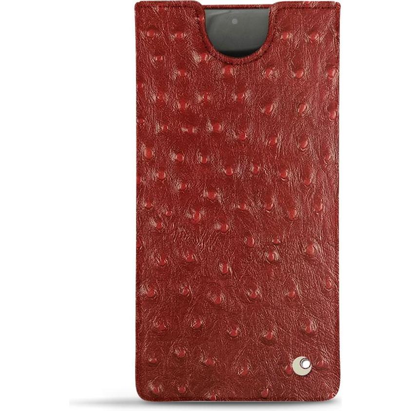 Noreve Lederschutzhülle (Samsung Galaxy Note 10), Smartphone Hülle, Rot