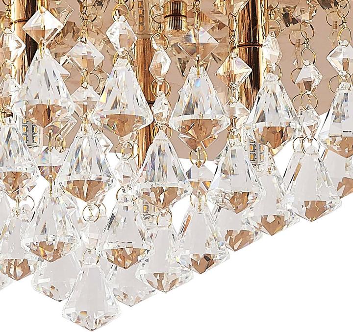 Produktbild Lindby Rimedia Kristall-Deckenleuchte, gold, 35 cm (G9)