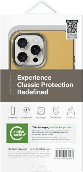 Actual product image Uniq Lyden DS iPhone 16 Pro Max 6.9" Magclick Charging case yellow-gray/yellow-gray (Apple iPhone 16 Pro Max)