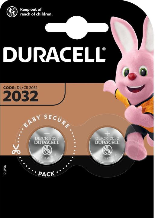 Duracell Piles bouton au lithium (2 pcs, CR2032, 230 mAh)