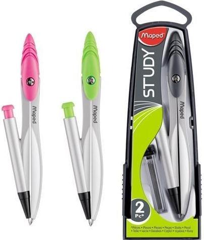 Actual product image Maped Compasses box Study, 2 pieces, assorted colours