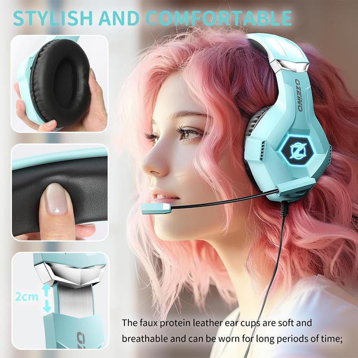 Immagine prodotto Ozeino Gaming Headset mit Mikrofon und 3D Surround Sound (Cablato)