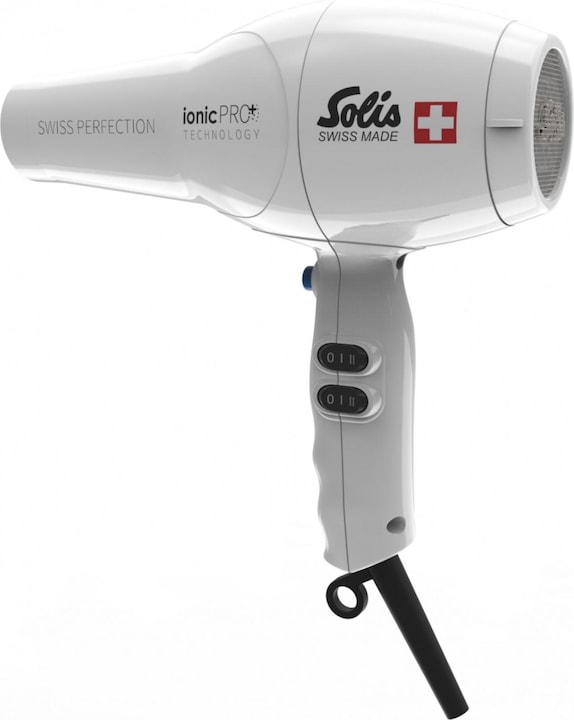 Actual product image Solis Swiss Perfection 360º ionic PRO weiss Profi-Haartrockner von mit 50% mehr Luftdruck (440)