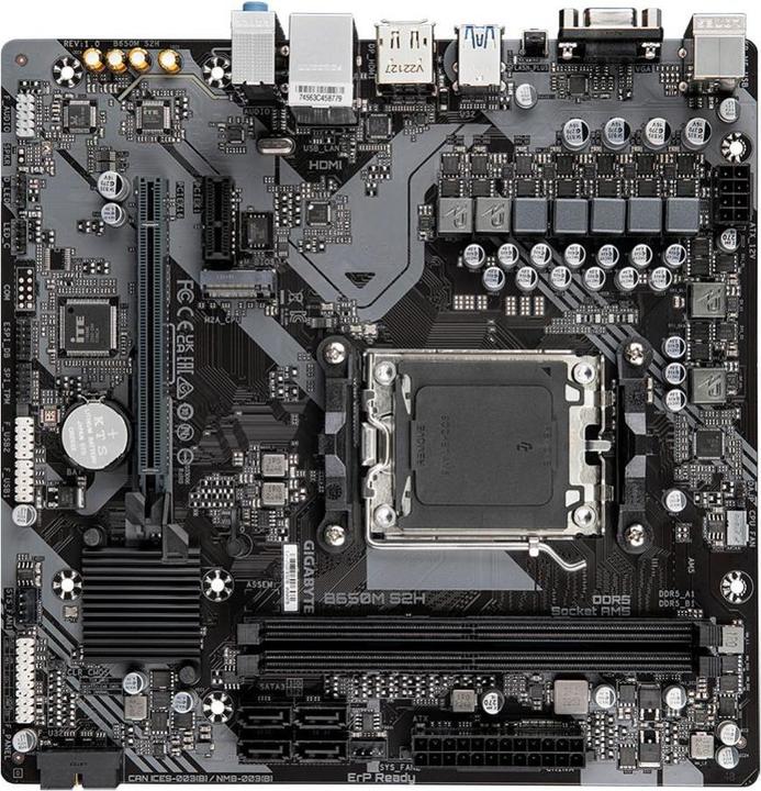 Actual product image Gigabyte MB GBT AMD AM5 B650M DS2H (rev 1.0) (AM5, AMD B650, mATX)