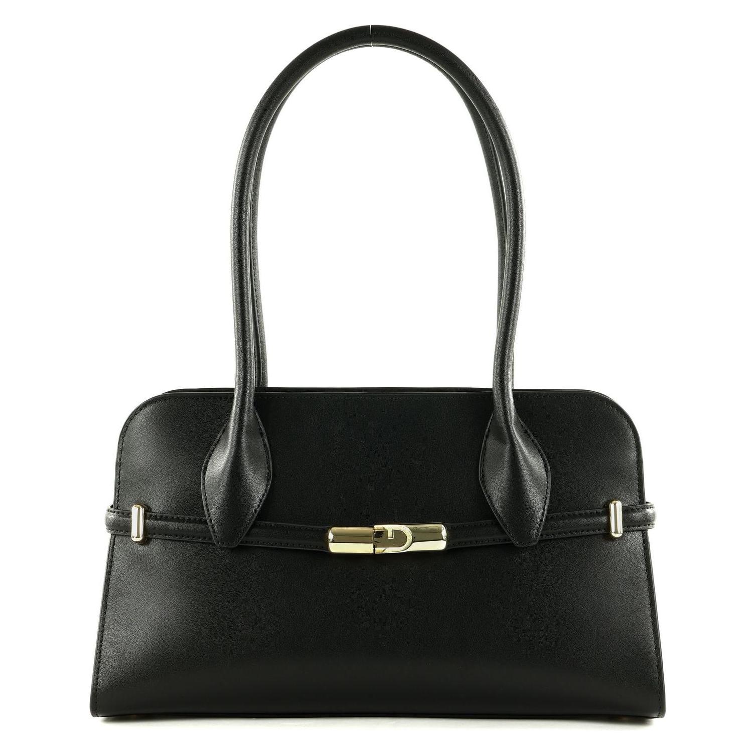 Furla, Damen, Handtasche, Goccia Dome Shoulder Bag, Schwarz