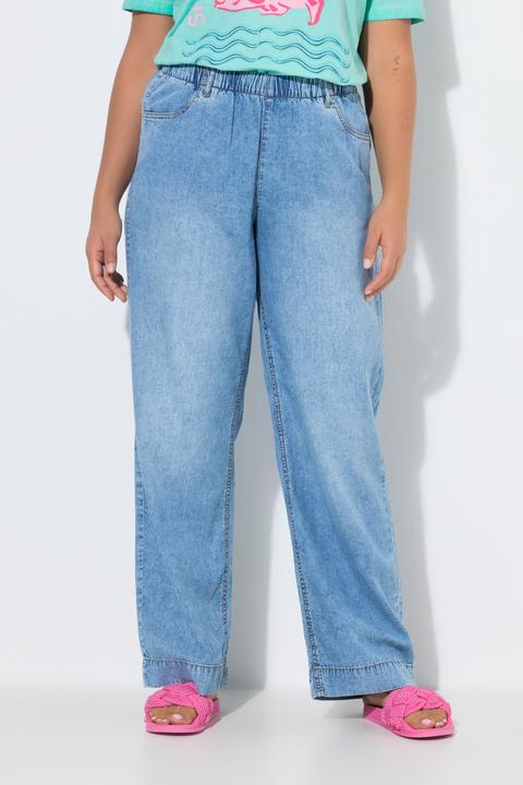 Produktbild Laurasøn Leichte Jeans, Wide-Leg, Elastikbund (44)