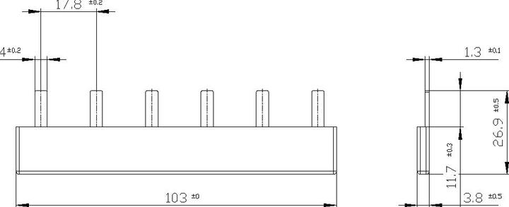 Produktbild Siemens Phasenschiene 1ph 18mm 105mm 10qmm 50A 5ST3601