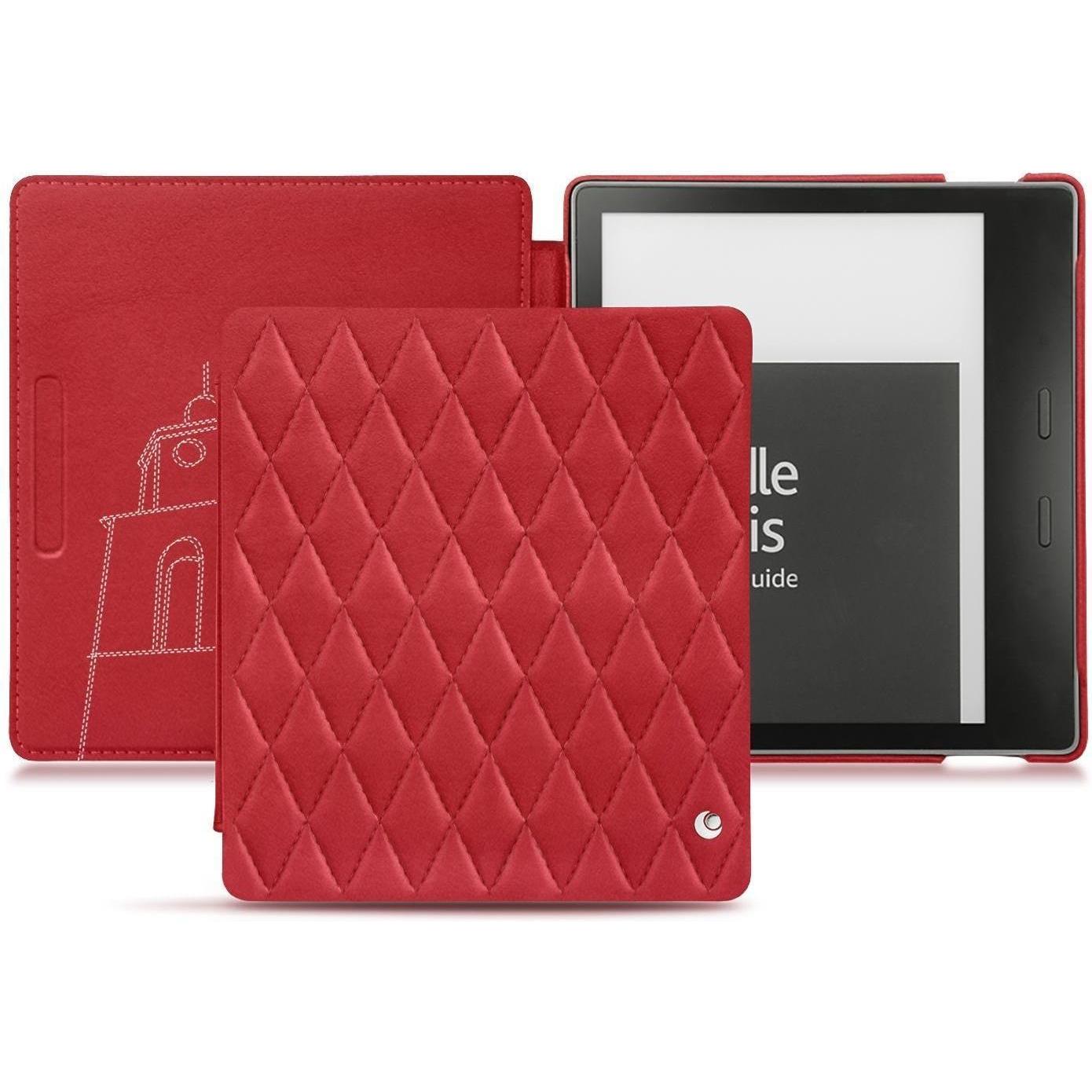 Noreve Lederschutzhülle horizontal (Kindle Oasis (2019)), Tablet Hülle, Rot